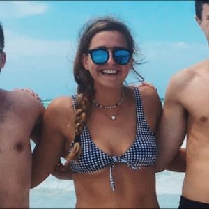 Gingham bikini top